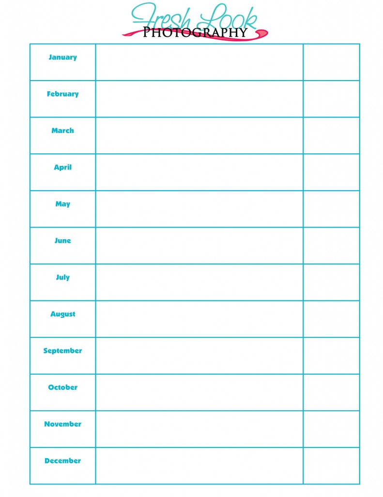 At A Glance February 2013 Monthly Goals JudithsFreshLook