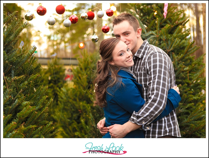 Christmas engagement photo shoot