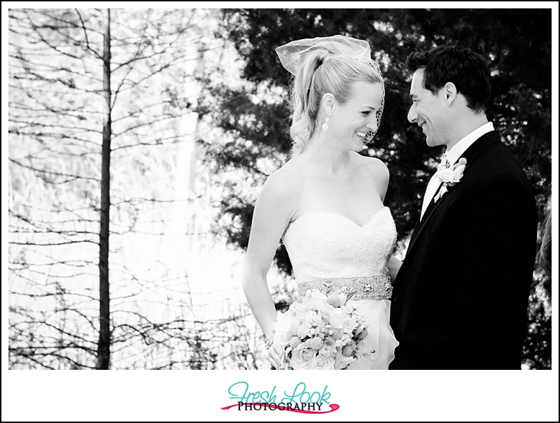 Black and White bridal and groom