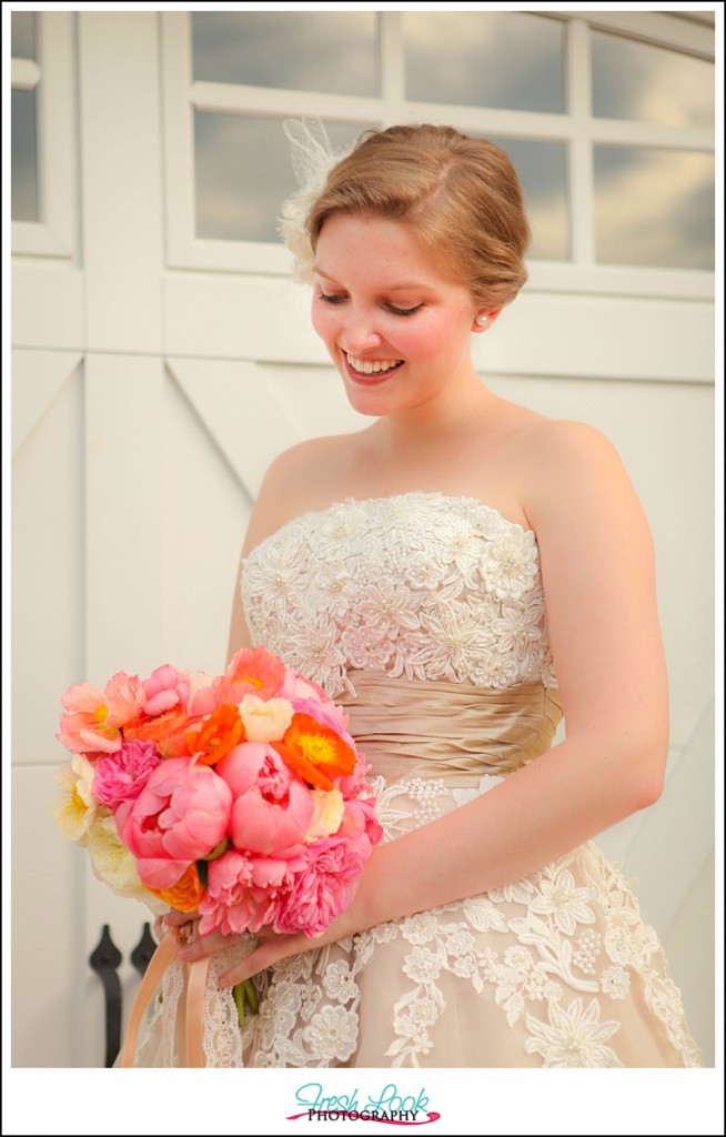 bride reflecting 