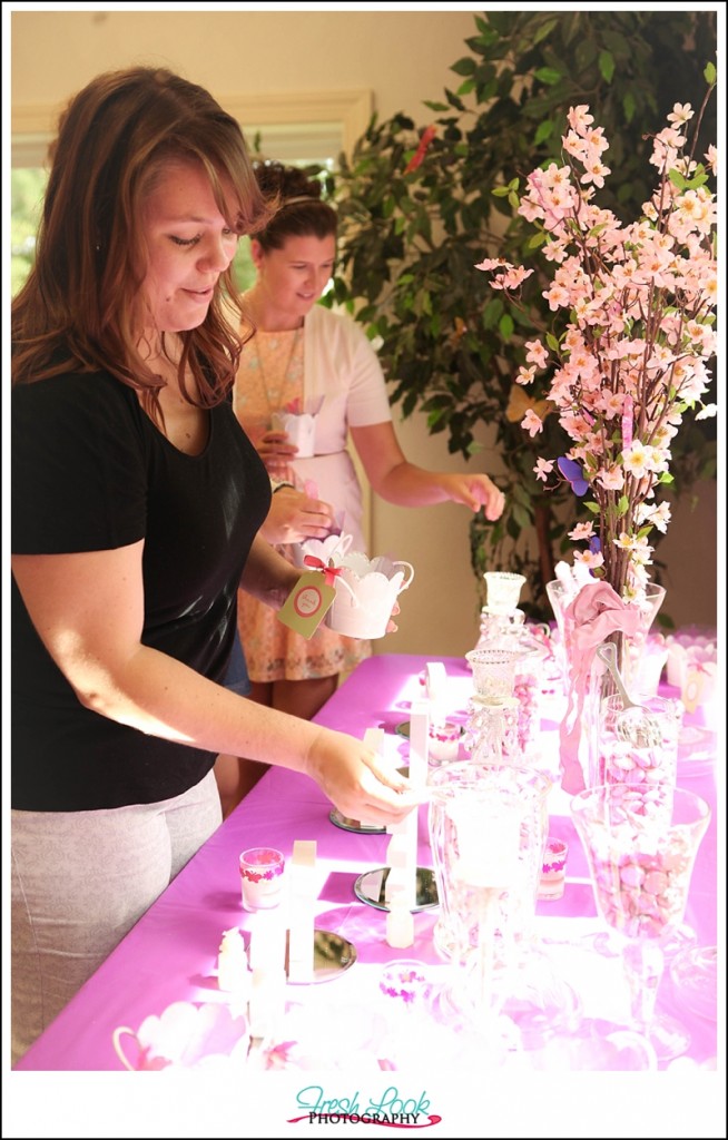 pink candy buffet