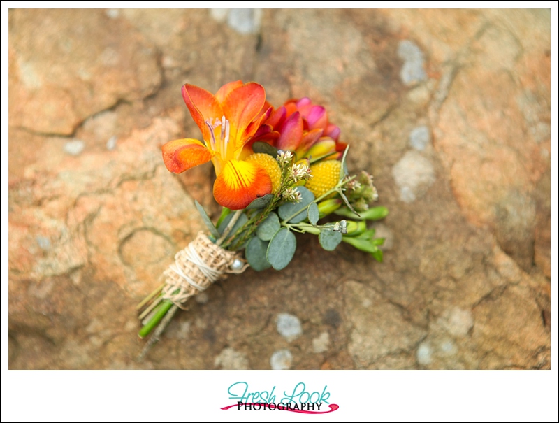 bright and manly boutonniere