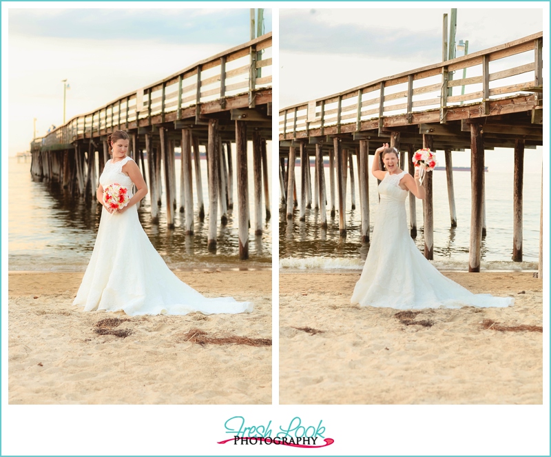 beach bride pictures