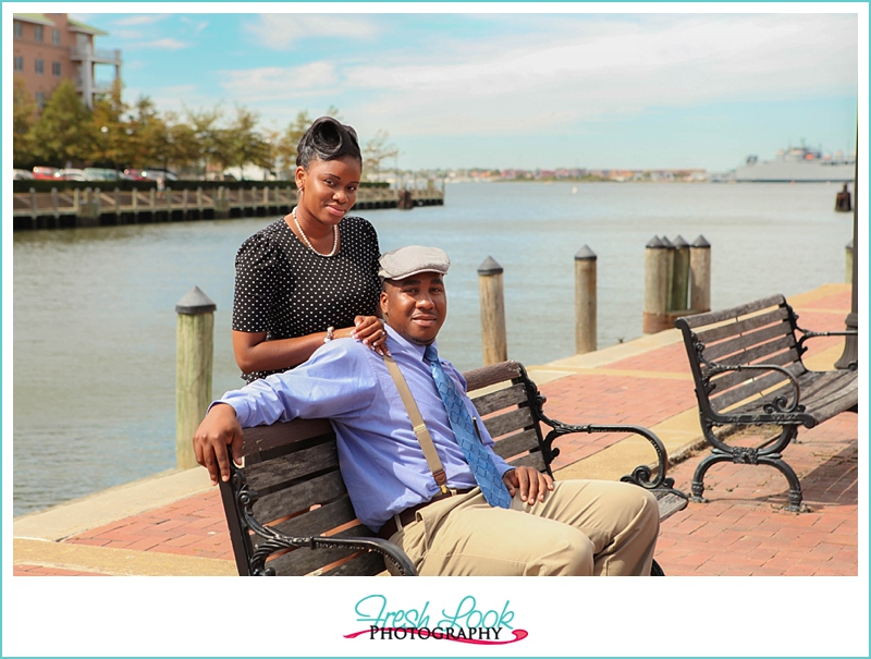 waterfront engagement session