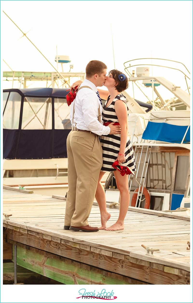 kiss on the dock