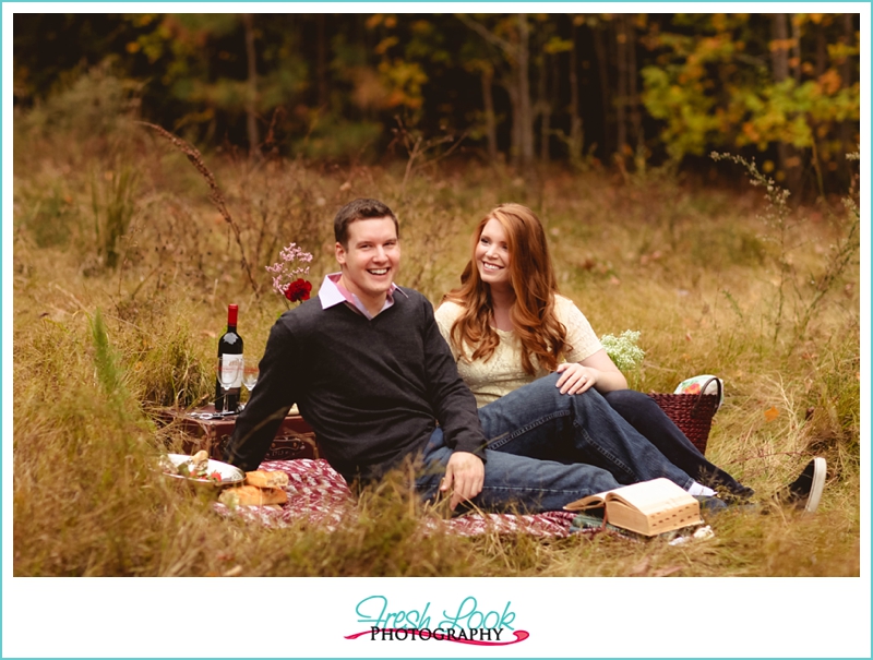 romantic engagement picnic
