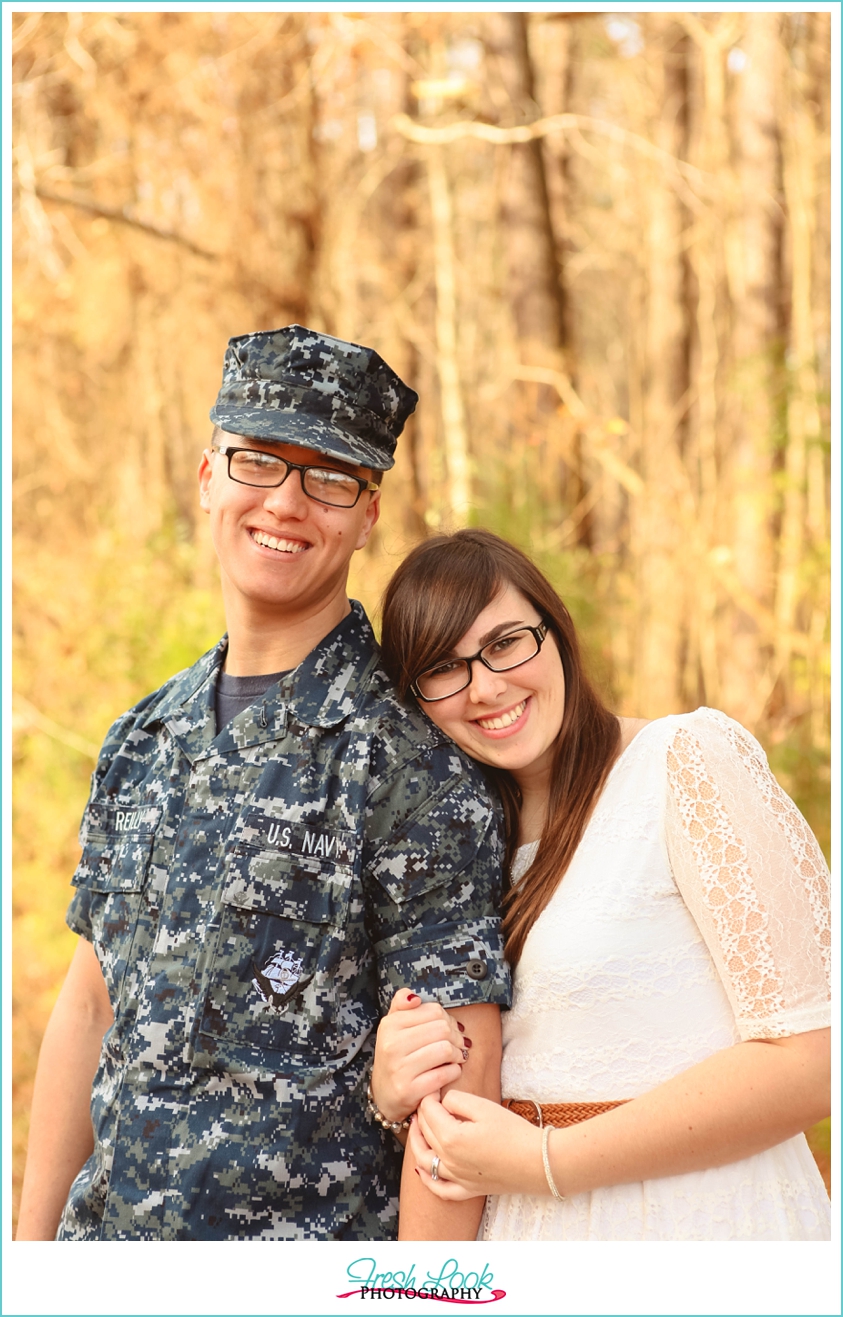 romantic military photo shoot