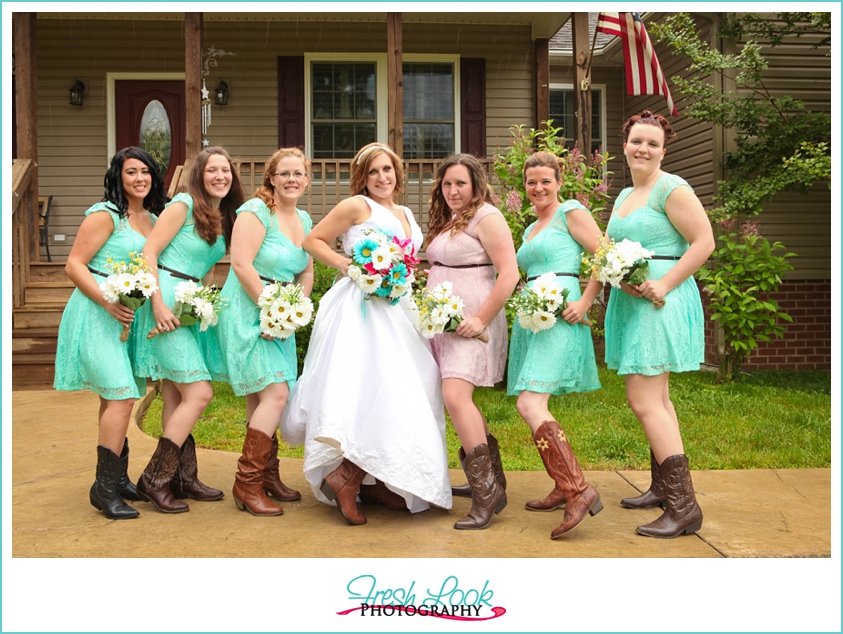 country bridesmaids