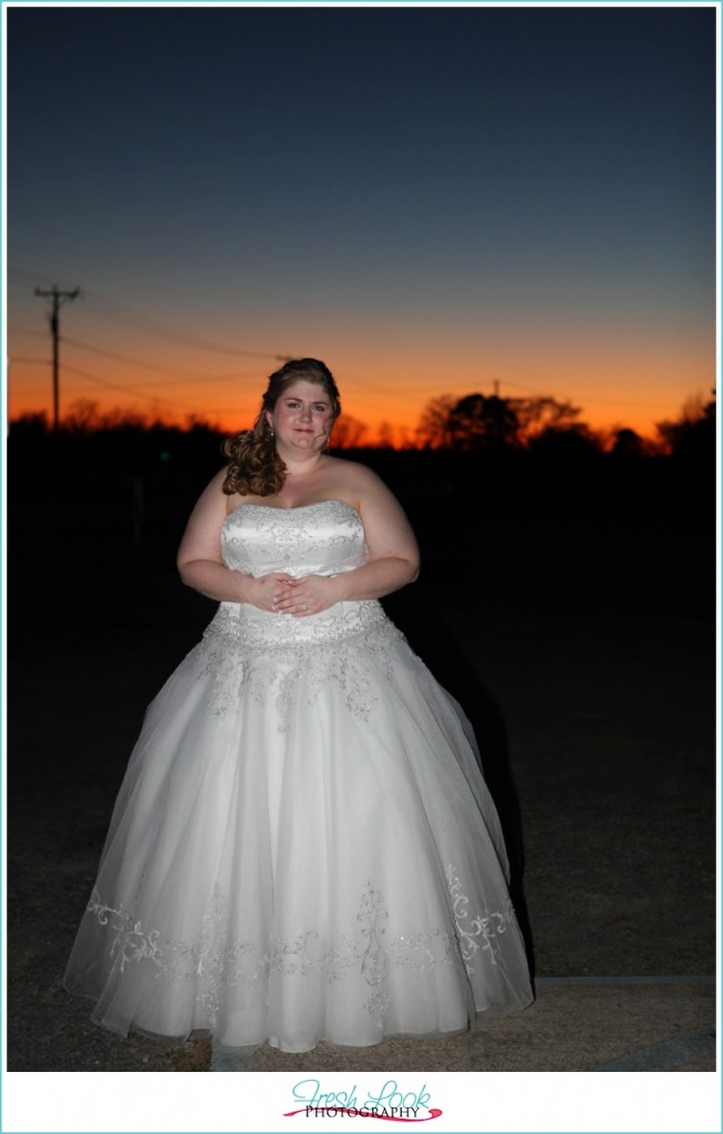 sunset bridal portrait