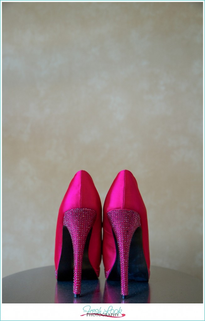 pink wedding shoes