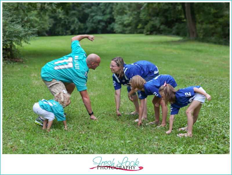 family football photo shoot