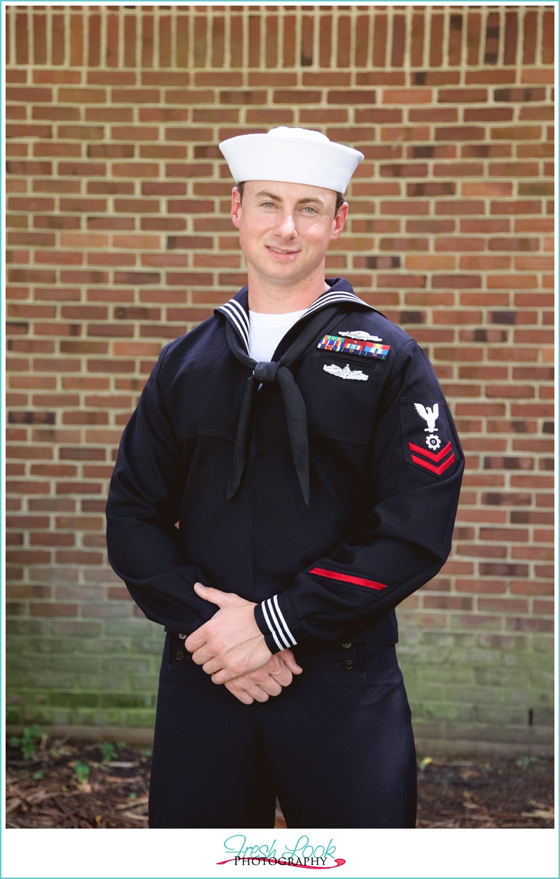 navy groom