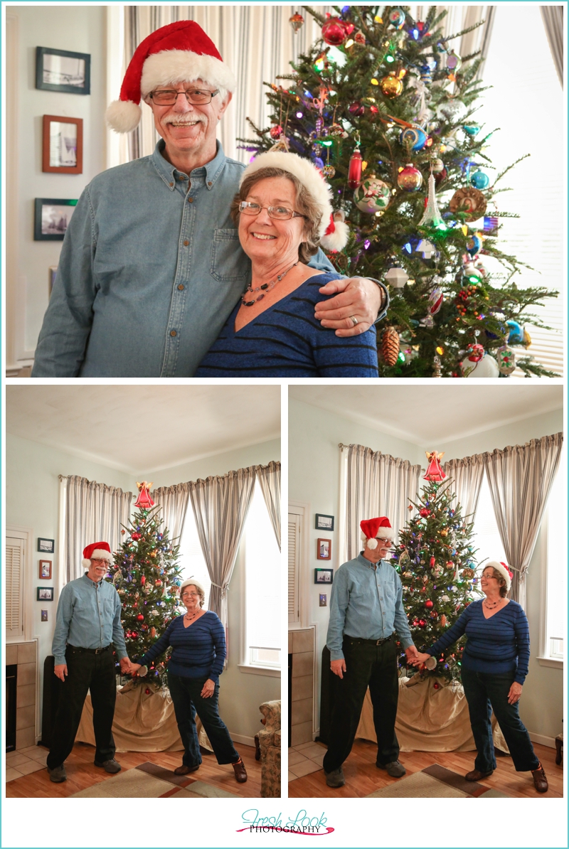 photos with the Christmas tree