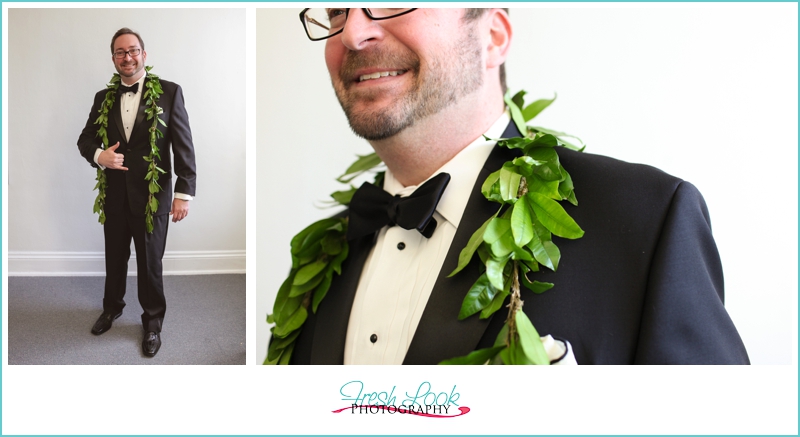 hawaiian lei for groom
