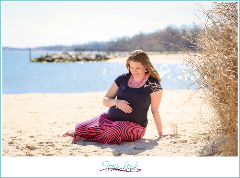Yorktown Beach maternity session