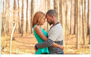 engagement shoot in the woods