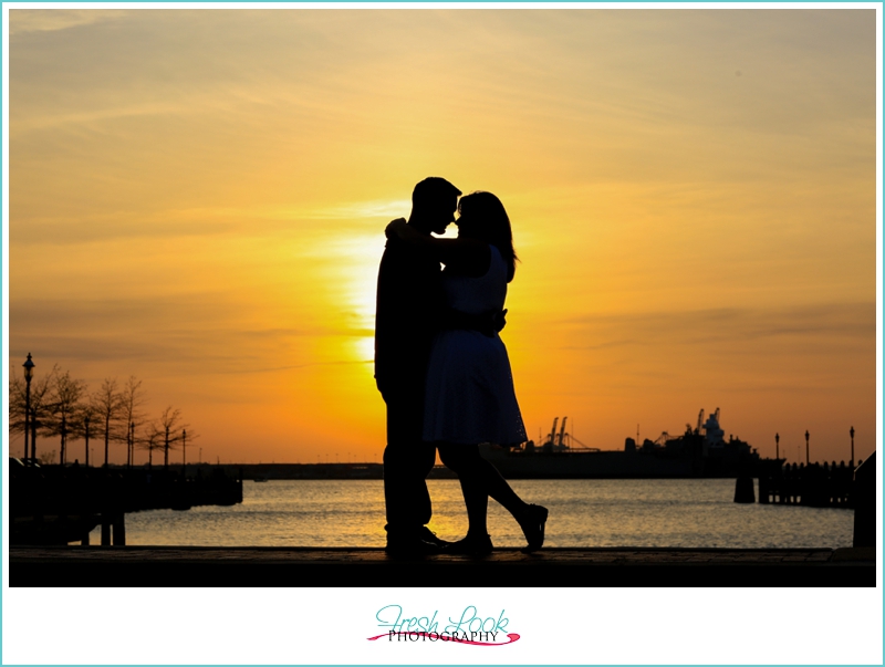 sunset engagement shoot