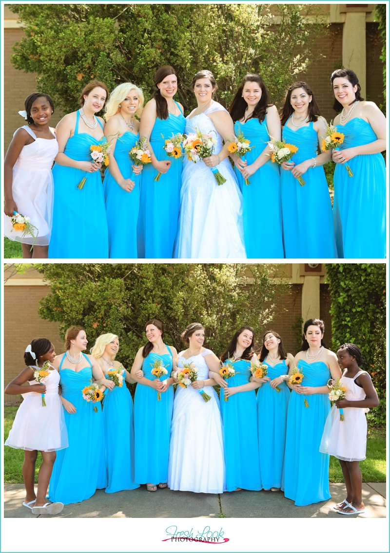 tourquise bridesmaids dresses