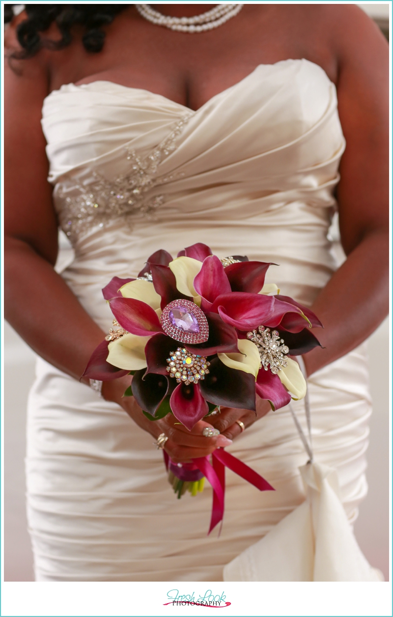 unique purple wedding bouquet
