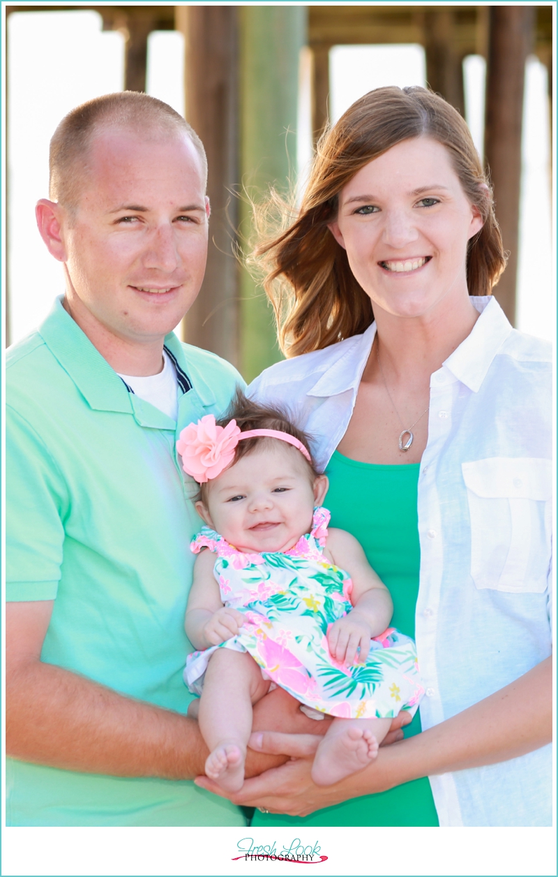 pink and mint family session