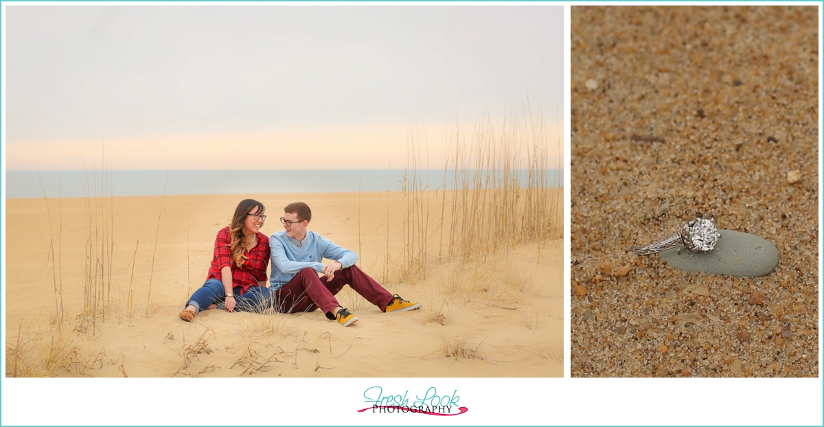beach engagement session