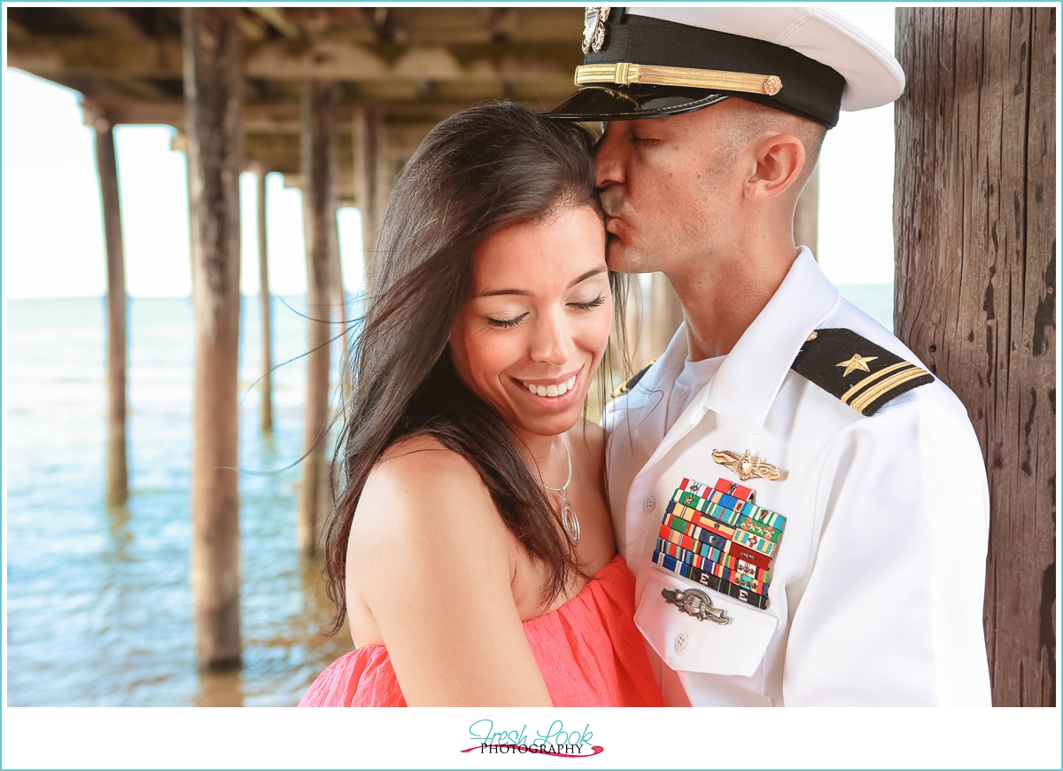 military couple in love