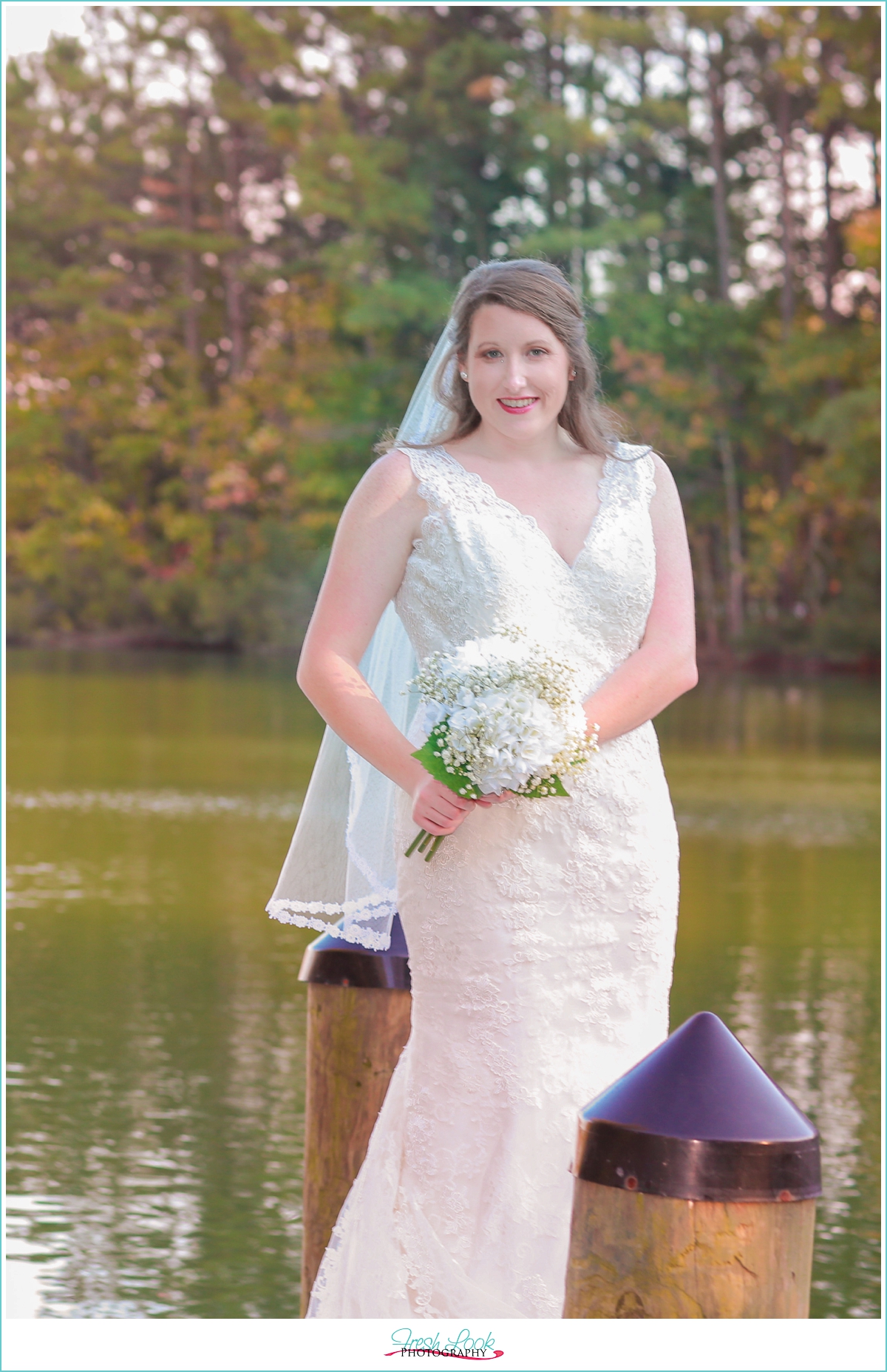 bridal session on the water