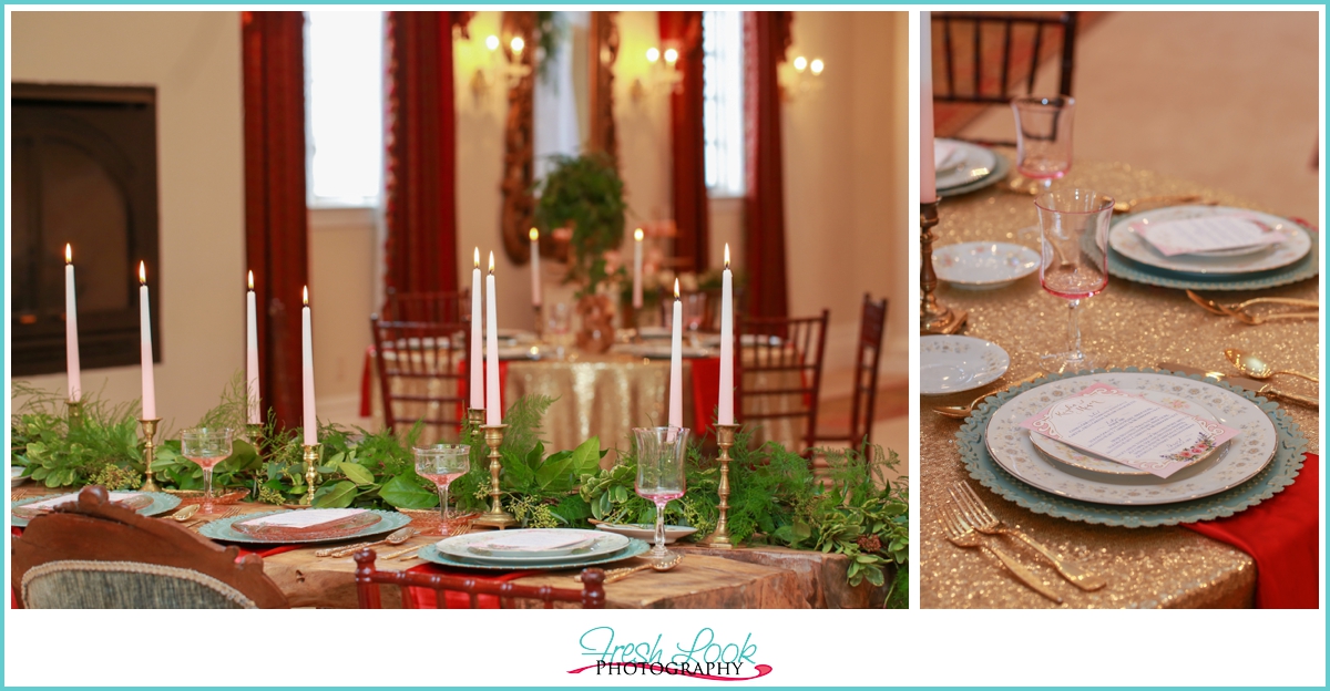 rustic wedding reception tables