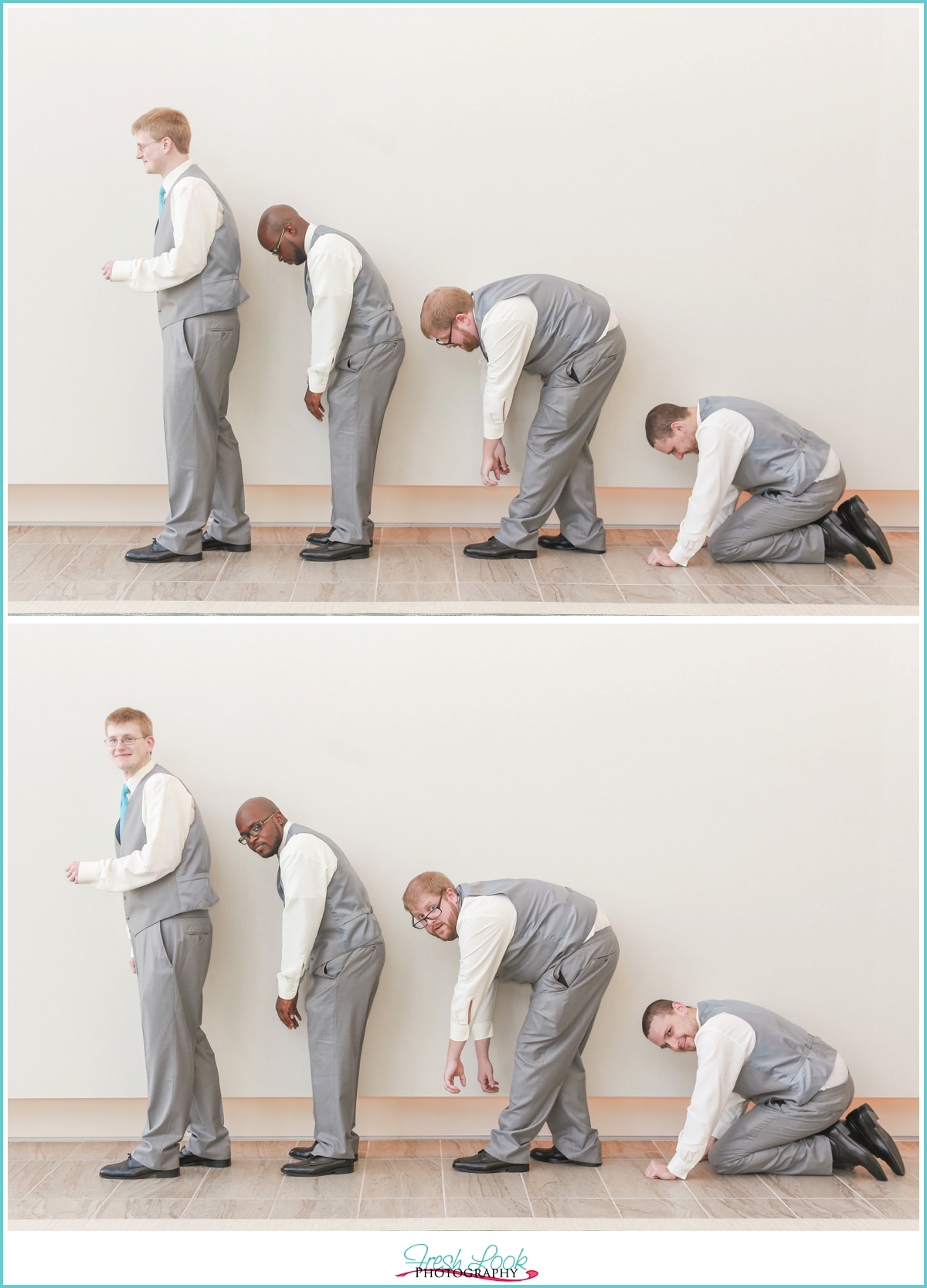 silly groomsman photo