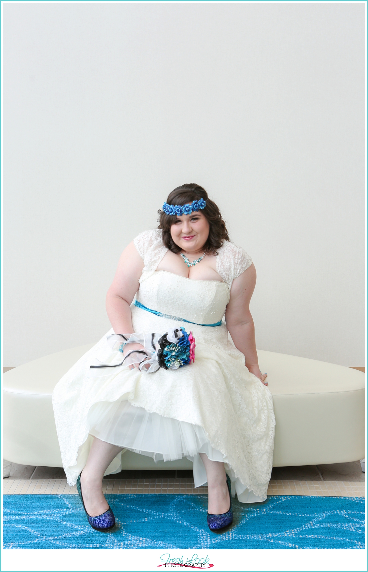 teal bridal portraits