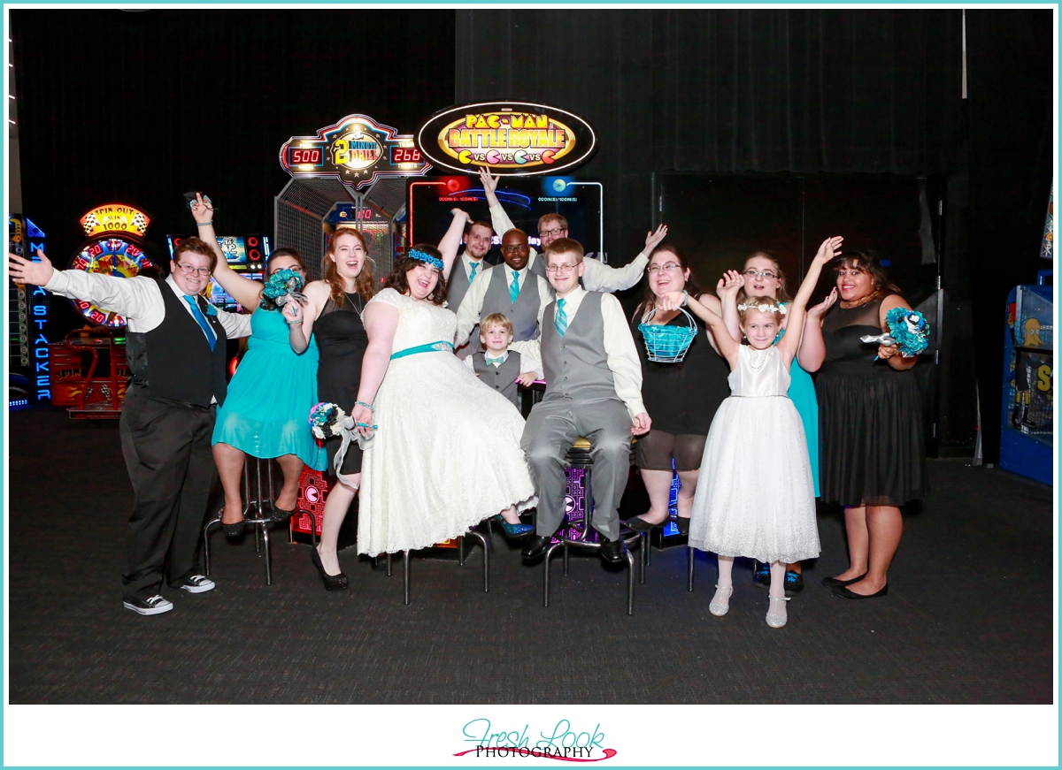 bridal party fun photo