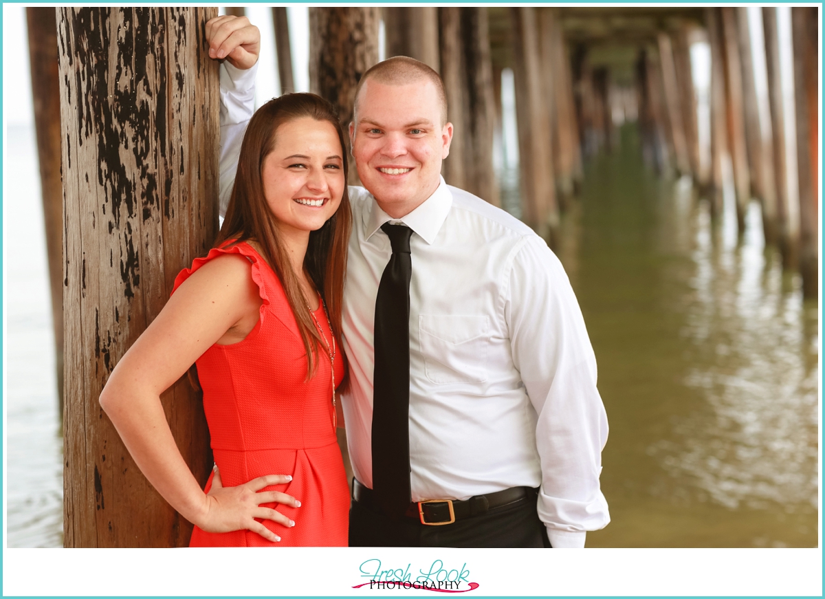 dressy beach engagement shoot