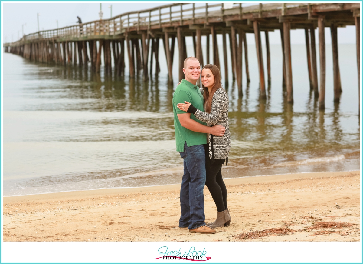 engagement shoot on the beach