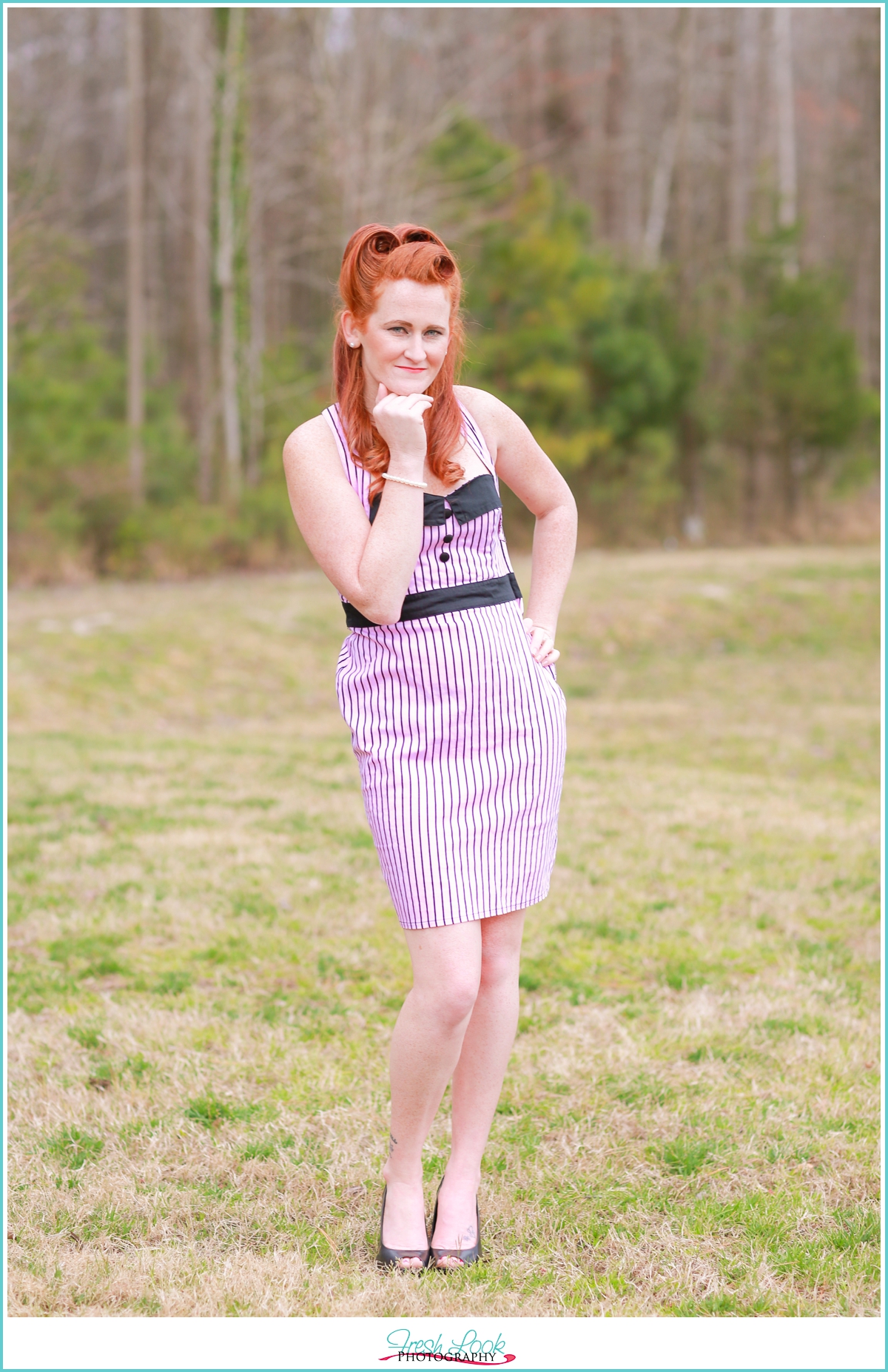 redhead pinup model