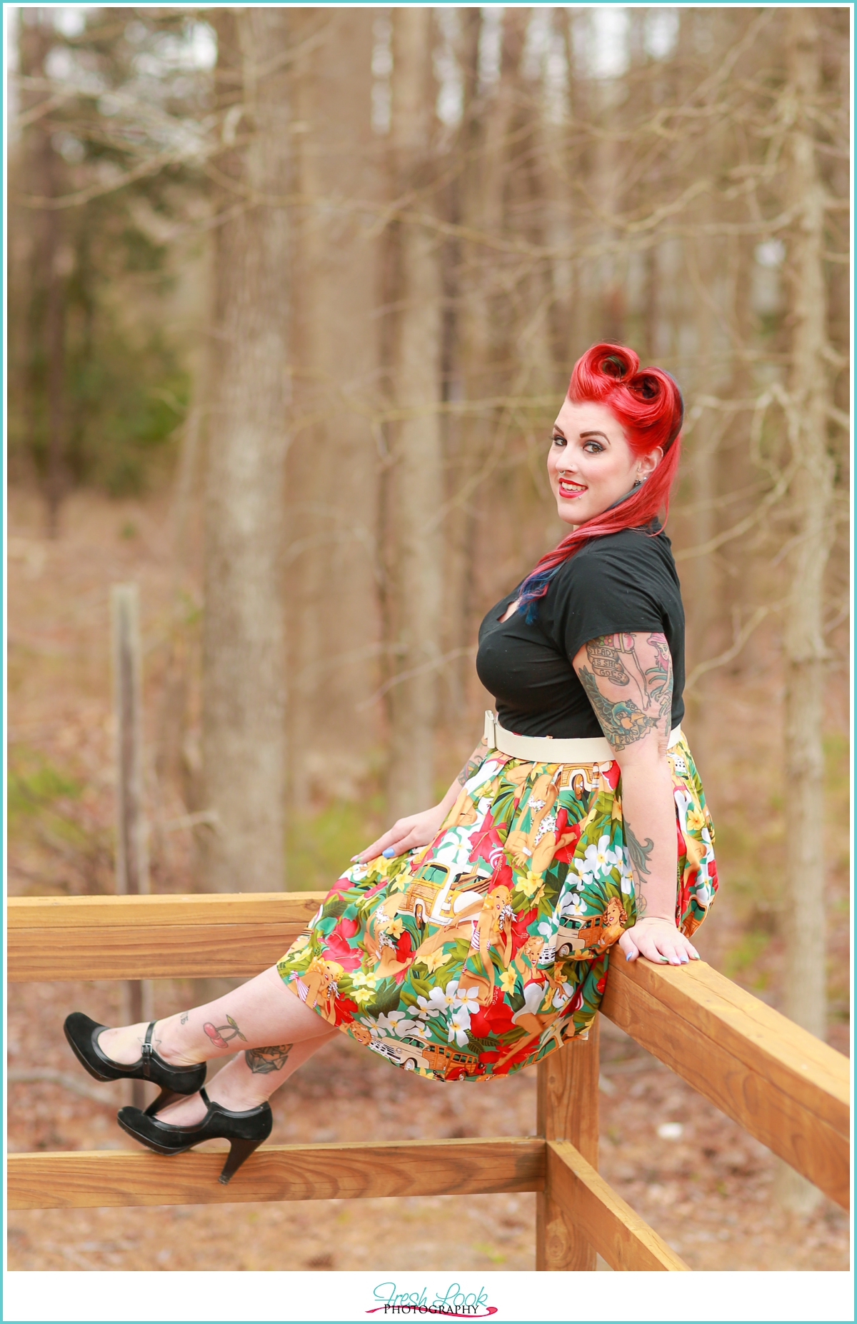 colorful pinup girl