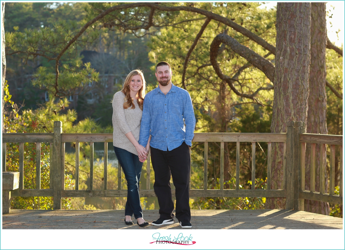 romantic sunset engagement shoot