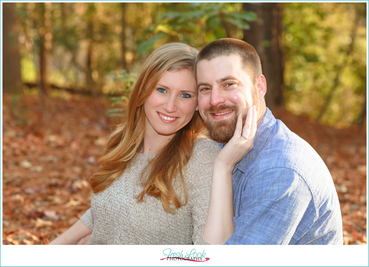 romantic sunset engagement shoot