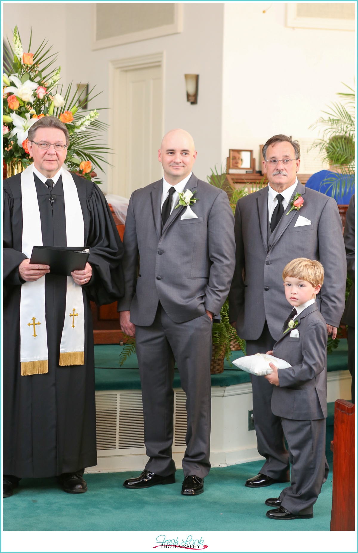 groom at the alter