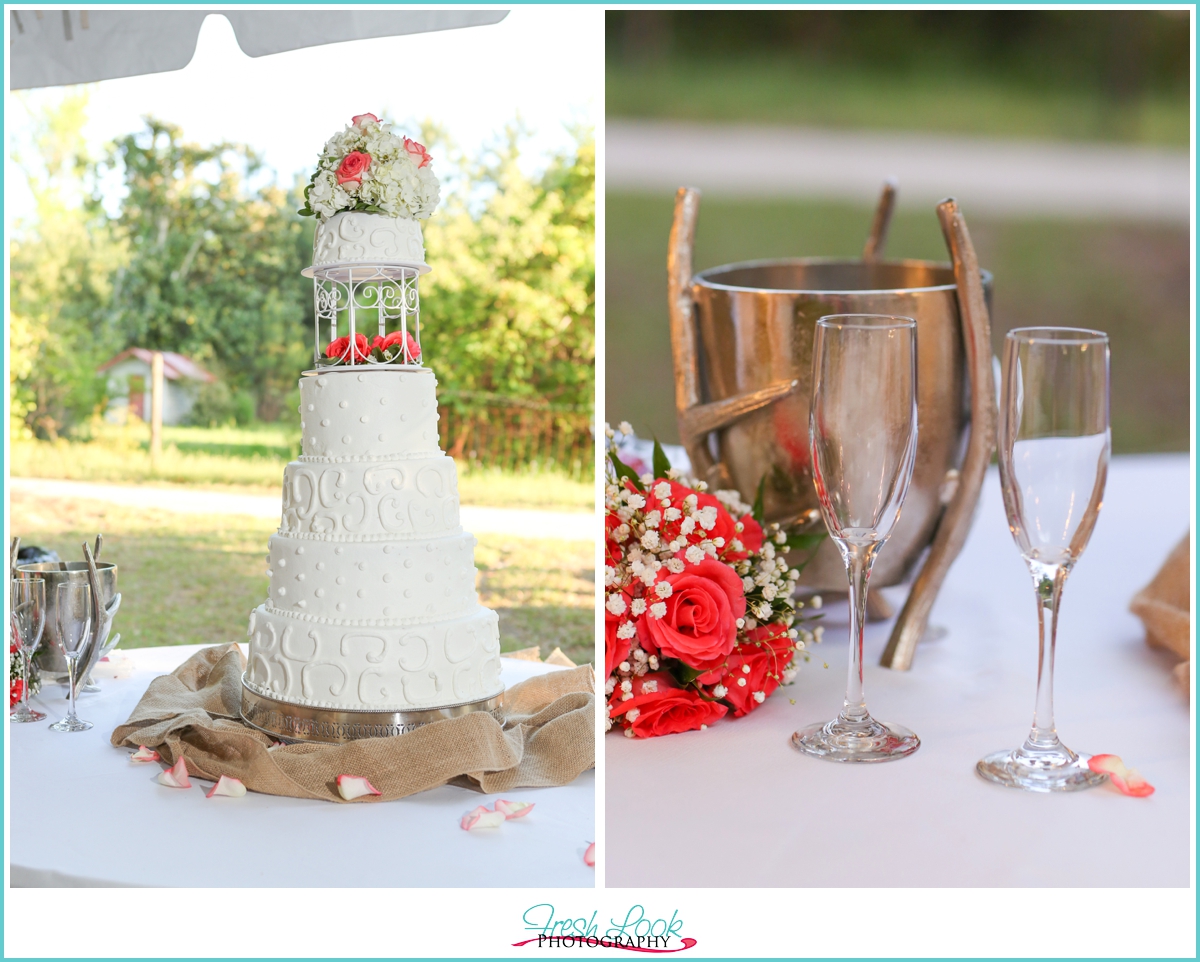 tall elegant wedding cake