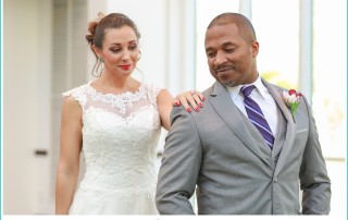 groom seeing the bride