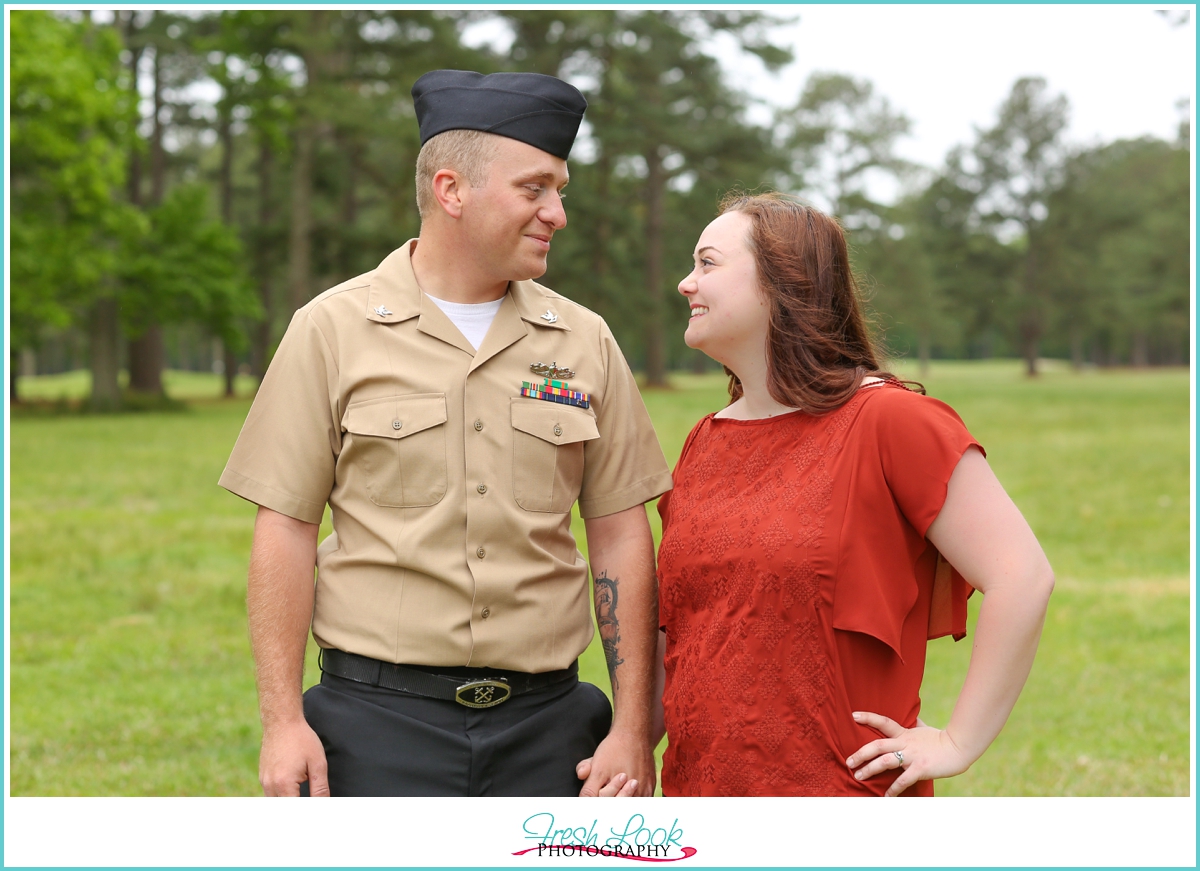 military couple photo shoot