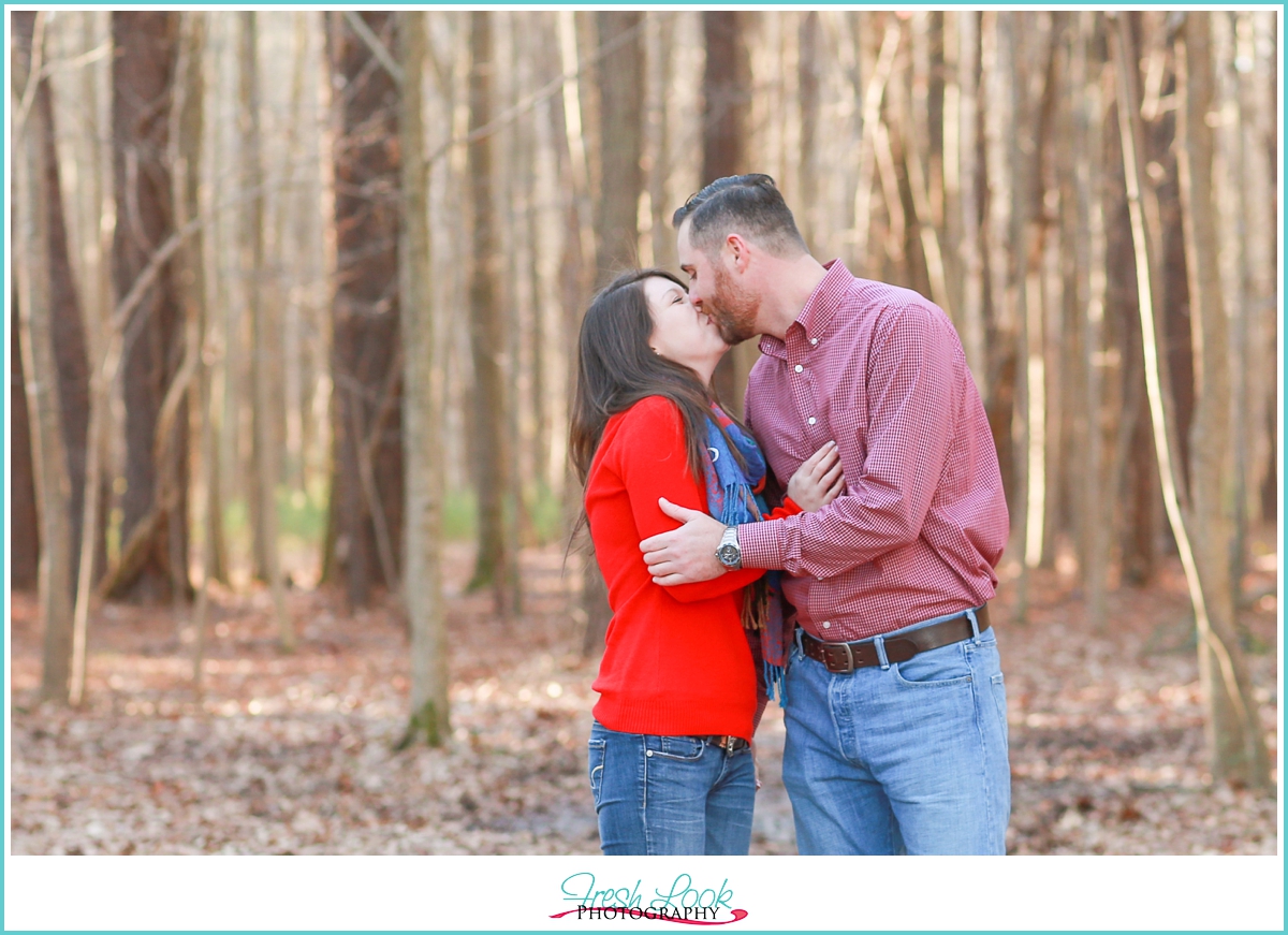 woodsy engagement shoot