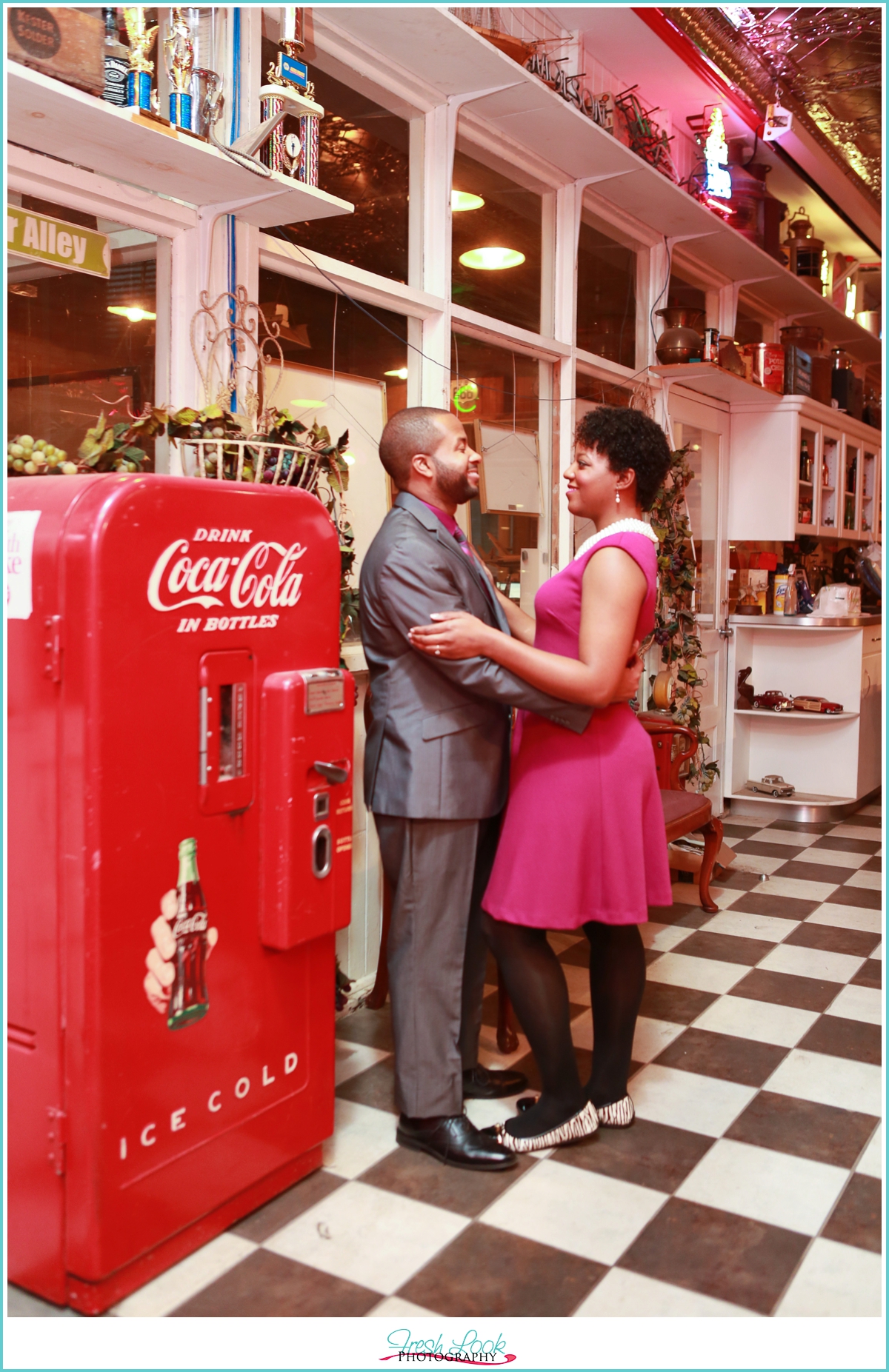 coca cola engagement shoot