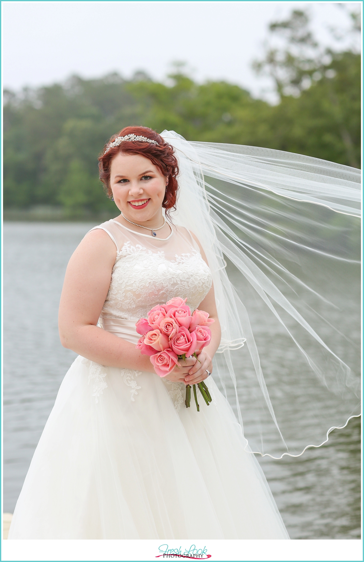 windy bridal session 