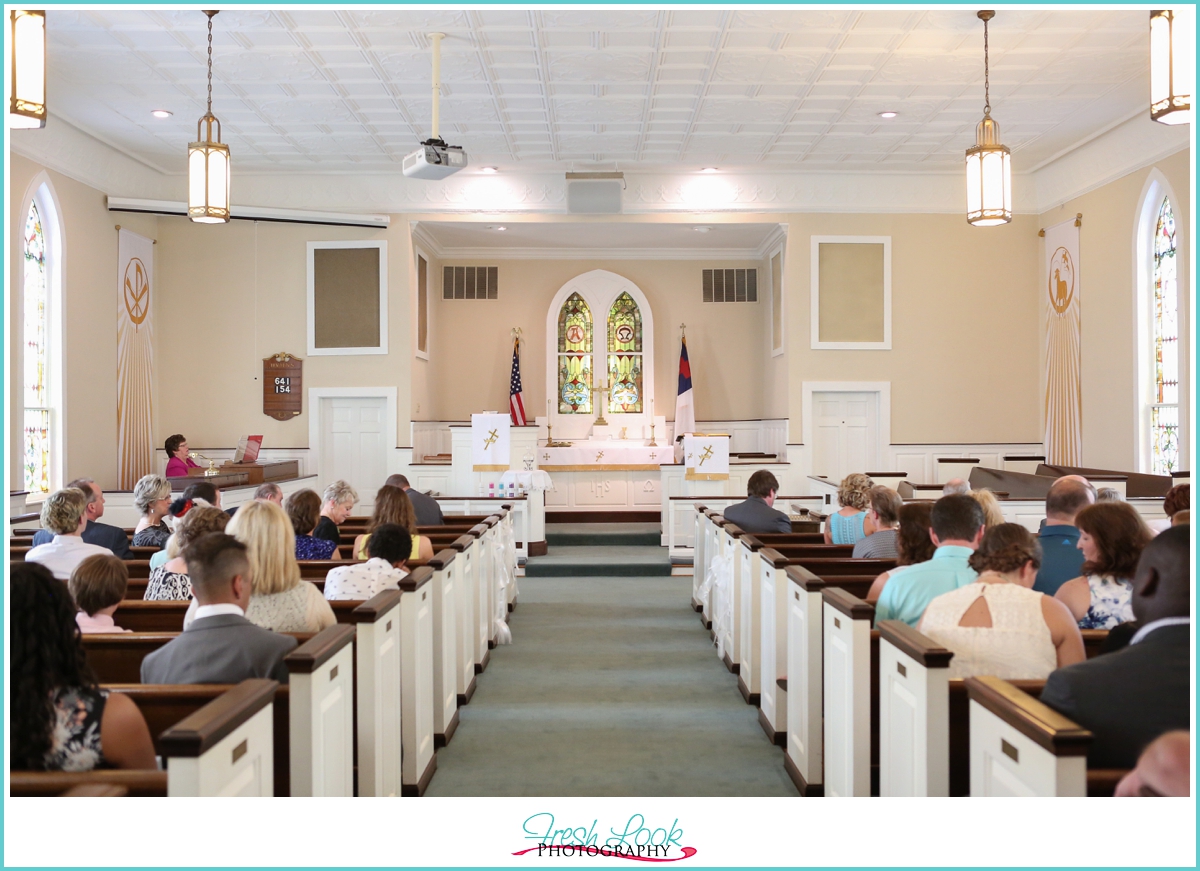 Church wedding in Chesapeake