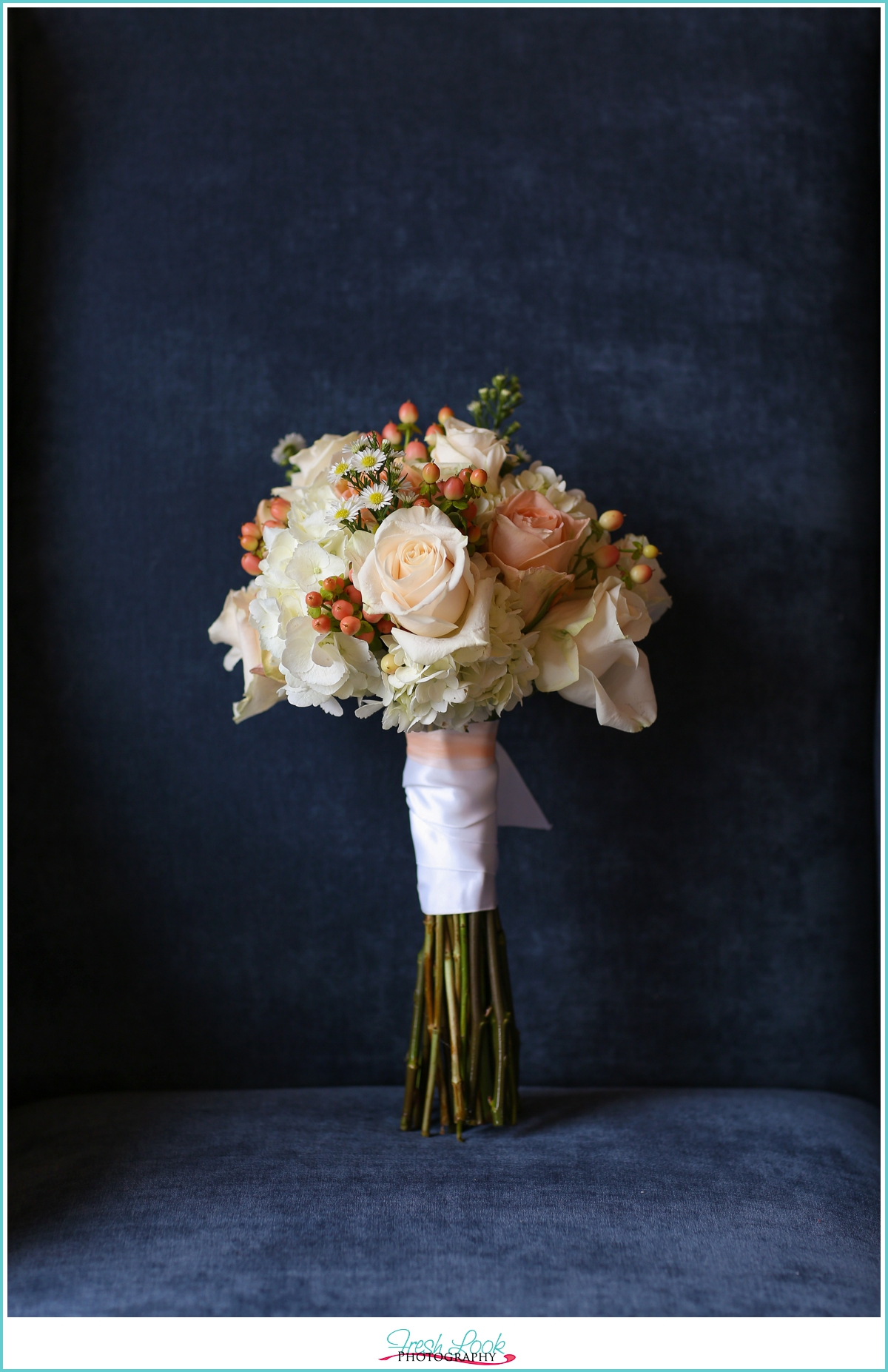 peach bridal bouquet