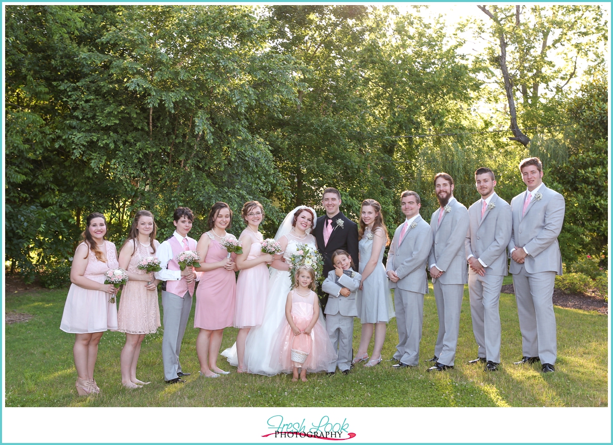 bridesmaids and groomsmen