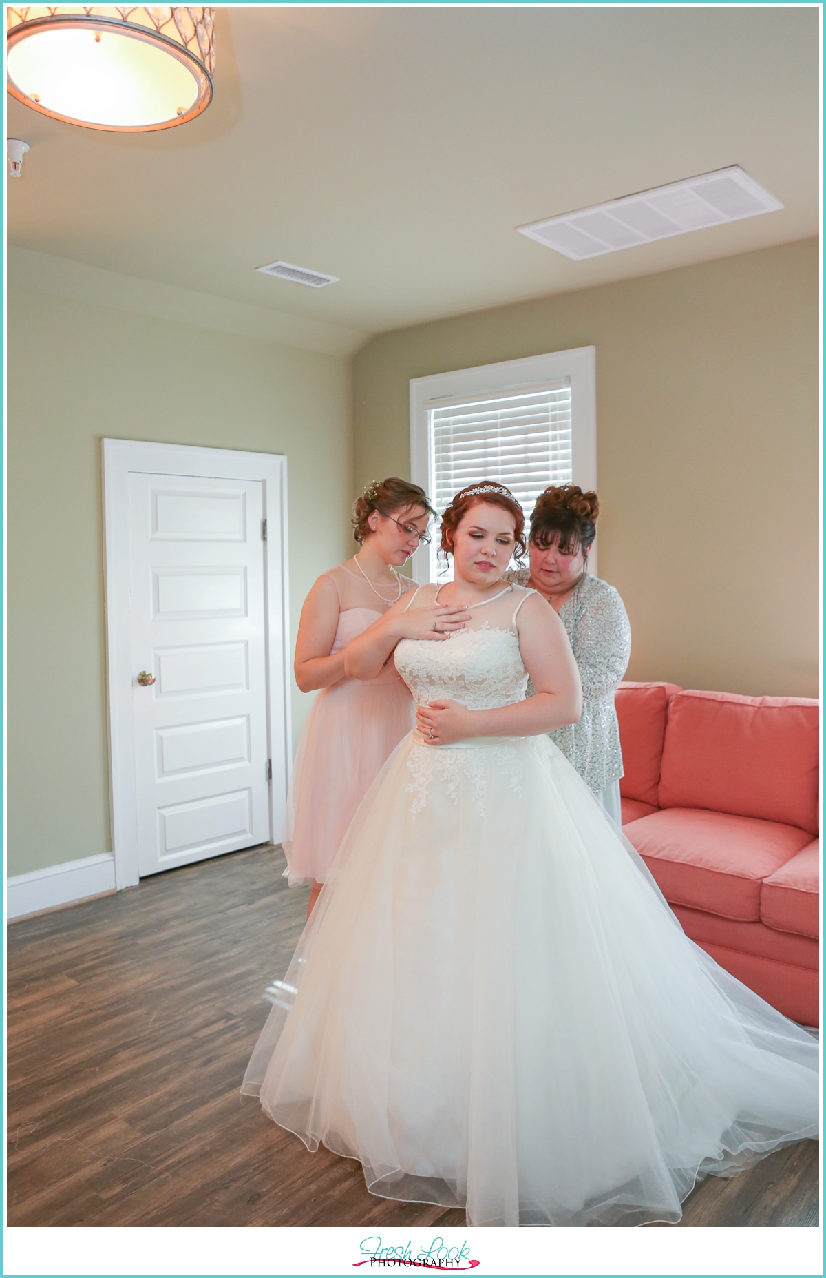 bride wearing wedding dress