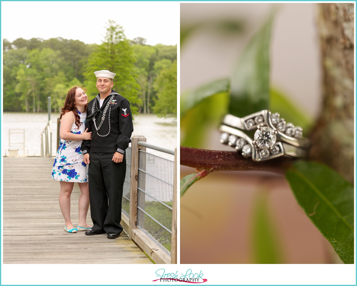 couple and engagement ring