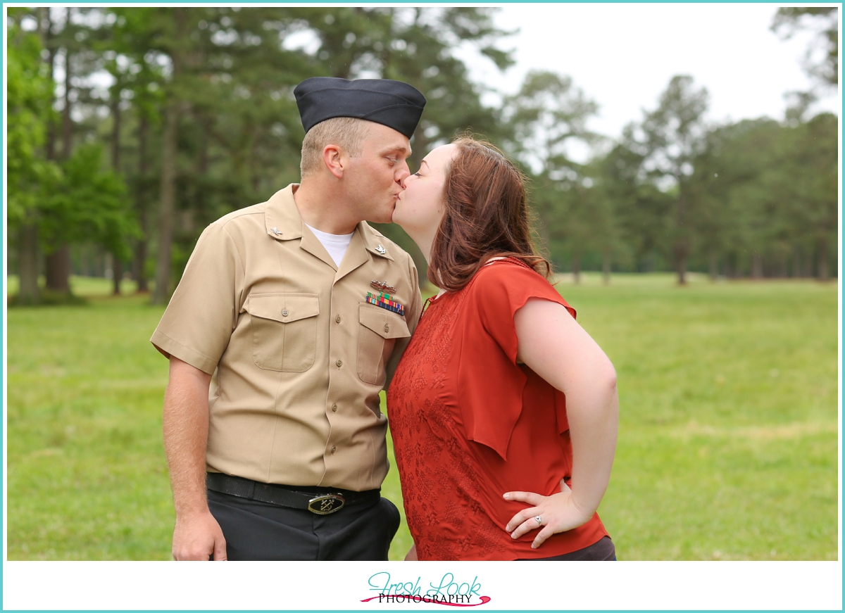 navy spouse kiss
